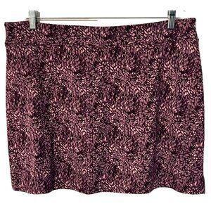 Tranquility Athleisure Skort Women's Size XXL Burgundy Pink Abstract Floral Buil